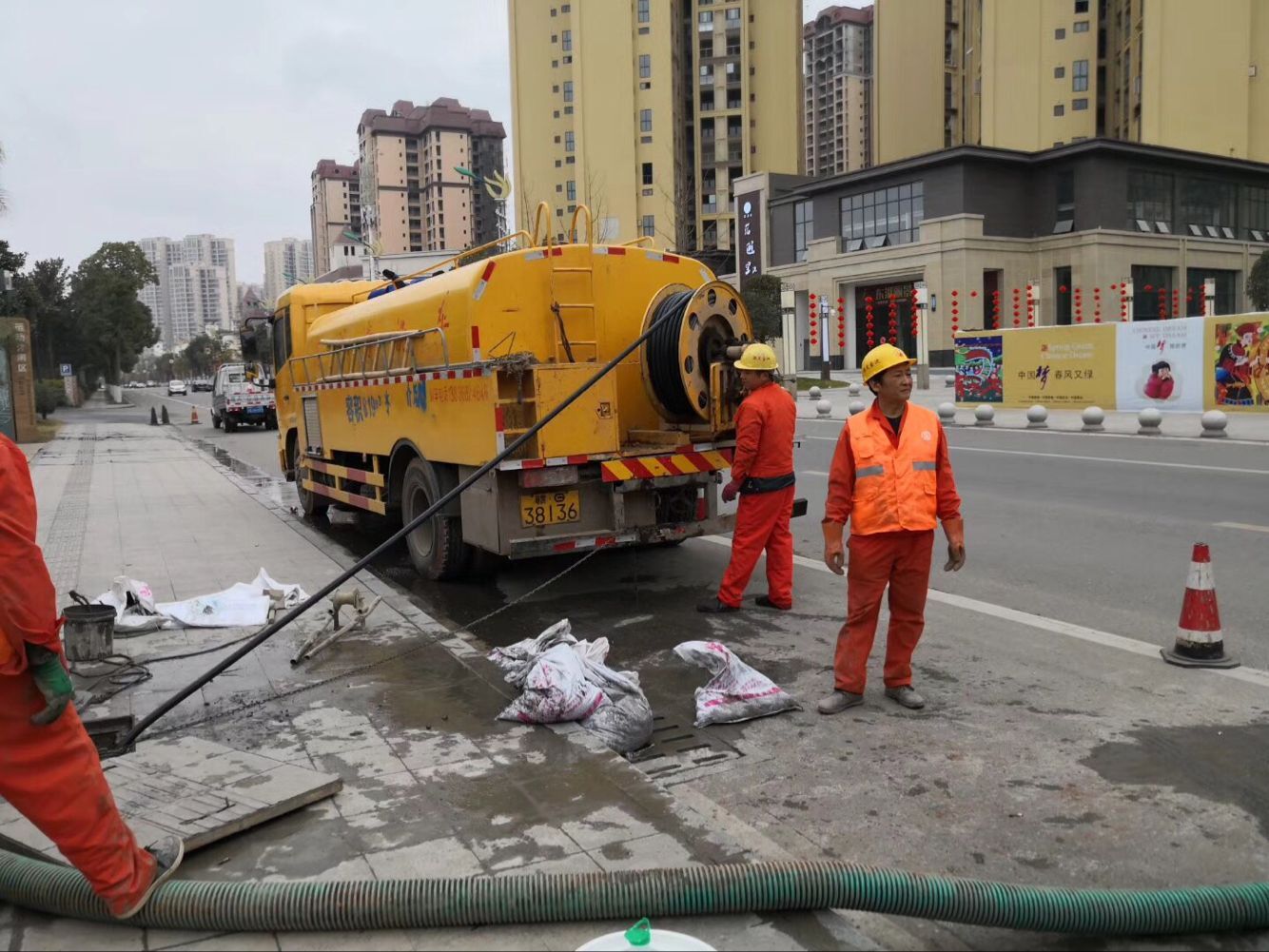 肥东排污管道清淤-管道清洗